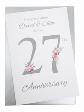 Load image into Gallery viewer, 27th Wedding Anniversary Card - FN 27
