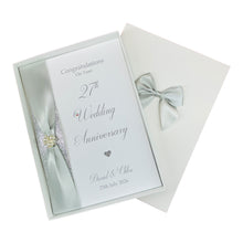 Load image into Gallery viewer, 27th Wedding Anniversary Card - Sculpture 27 Year Twenty Seventh Anniversary Luxury Greeting Card Personalised
