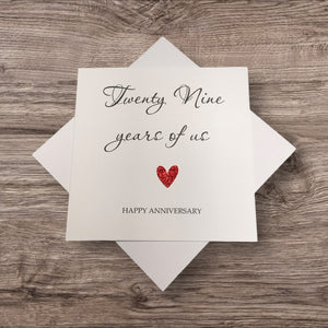 29th Anniversary Card - Furntiure 29 Years Greeting Card Personalised - Year Of Us