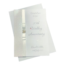 Load image into Gallery viewer, 30th Wedding Anniversary Card - Pearl 30 Year Thirtieth Anniversary -14 Colour Coice - Luxury Bow
