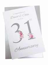 Load image into Gallery viewer, 31st Wedding Anniversary Card - Timepiece - FN 31
