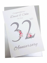 Load image into Gallery viewer, 32nd Wedding Anniversary Card - Lapis - FN 32

