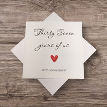 Load image into Gallery viewer, 37th Anniversary Card - Alabaster 37 Years Greeting Card Personalised - Year Of Us
