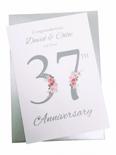 Load image into Gallery viewer, 37th Wedding Anniversary Card - Alabaster - FN 37
