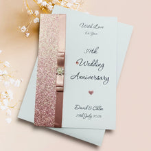 Load image into Gallery viewer, 39th Wedding Anniversary Card - Lace 39 Year Thirty Ninth Anniversary - 18 Colour Coice - Luxury Bow
