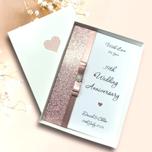 Load image into Gallery viewer, 39th Wedding Anniversary Card - Lace 39 Year Thirty Ninth Anniversary - 18 Colour Coice - Luxury Bow
