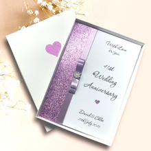 Load image into Gallery viewer, 41st Wedding Anniversary Card - Office Decor 41 Year Forty First Anniversary - 18 Colour Coice - Luxury Bow
