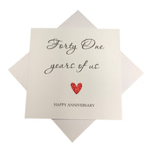 Load image into Gallery viewer, 41st Anniversary Card - 41 Years Greeting Card Personalised - Year Of Us
