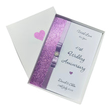 Load image into Gallery viewer, 41st Wedding Anniversary Card - Office Decor 41 Year Forty First Anniversary - 18 Colour Coice - Luxury Bow
