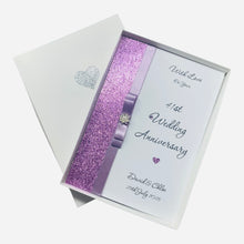 Load image into Gallery viewer, 41st Wedding Anniversary Card - Office Decor 41 Year Forty First Anniversary - 18 Colour Coice - Luxury Bow

