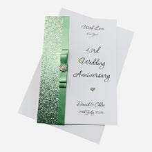 Load image into Gallery viewer, 43rd Wedding Anniversary Card - Entertainment 43 Year Forty Third Anniversary - 18 Colour Coice - Luxury Bow
