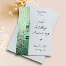Load image into Gallery viewer, 44th Wedding Anniversary Card - Electronics 44 Year Forty Fourth Anniversary - 18 Colour Coice - Luxury Bow
