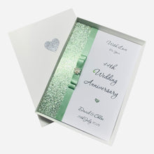 Load image into Gallery viewer, 44th Wedding Anniversary Card - Electronics 44 Year Forty Fourth Anniversary - 18 Colour Coice - Luxury Bow
