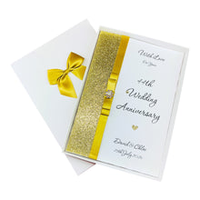 Load image into Gallery viewer, 44th Wedding Anniversary Card - Electronics 44 Year Forty Fourth Anniversary - 18 Colour Coice - Luxury Bow
