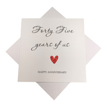 Load image into Gallery viewer, 45th Anniversary Card - Sapphire 45 Years Greeting Card Personalised - Year Of Us
