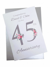 Load image into Gallery viewer, 45th Wedding Anniversary Card - Sapphire - FN 45
