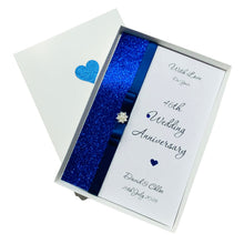 Load image into Gallery viewer, 46th Wedding Anniversary Card - Games 46 Year Forty Sixth Anniversary - 18 Colour Coice - Luxury Bow
