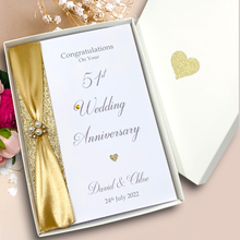 Load image into Gallery viewer, 51st Wedding Anniversary Card - Photo Camera 51 Year Fifty First Anniversary Luxury Greeting Personalised
