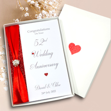 Load image into Gallery viewer, 52nd Wedding Anniversary Card - Bath Spa 52 Year Fifty Second Anniversary Luxury Greeting Personalised
