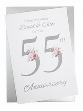 Load image into Gallery viewer, 55th Wedding Anniversary Card - Emerald  - FN 55
