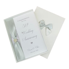 Load image into Gallery viewer, 56th Wedding Anniversary Card - Day 56 Year Fifty Sixth Anniversary Luxury Greeting Personalised
