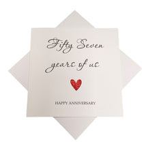 Load image into Gallery viewer, 57th Anniversary Card - 57 Years Greeting Card Personalised - Year Of Us
