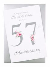 Load image into Gallery viewer, 57th Wedding Anniversary Card - Night  - FN 57
