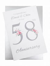 Load image into Gallery viewer, 58th Wedding Anniversary Card - Hope &amp; Faith - FN 58
