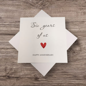 6th Anniversary Card - Iron 6 Years Greeting Card Personalised - Year Of Us