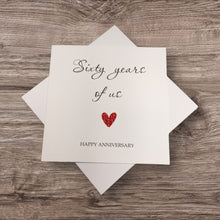 Load image into Gallery viewer, 60th Anniversary Card - Diamond 60 Years Greeting Card Personalised - Year Of Us
