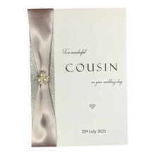 Load image into Gallery viewer, Wedding Day Card - Personalised Luxury Greeting Card For Cousin - WR 11
