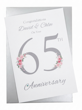 Load image into Gallery viewer, 65th Wedding Anniversary Card - Blue Sapphire  - FN 65
