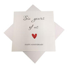 Load image into Gallery viewer, 6th Anniversary Card - Iron 6 Years Greeting Card Personalised - Year Of Us
