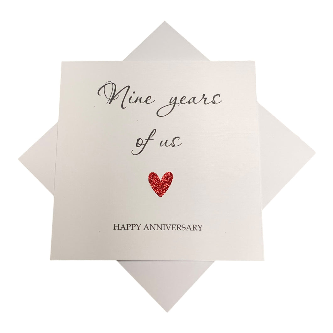 9th Anniversary Card - Pottery 9 Years Greeting Card Personalised - Year Of Us