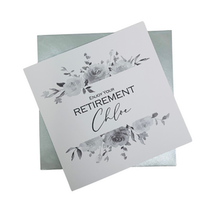 Retirement Card - Personalised Luxury Greeting Card - Daisy
