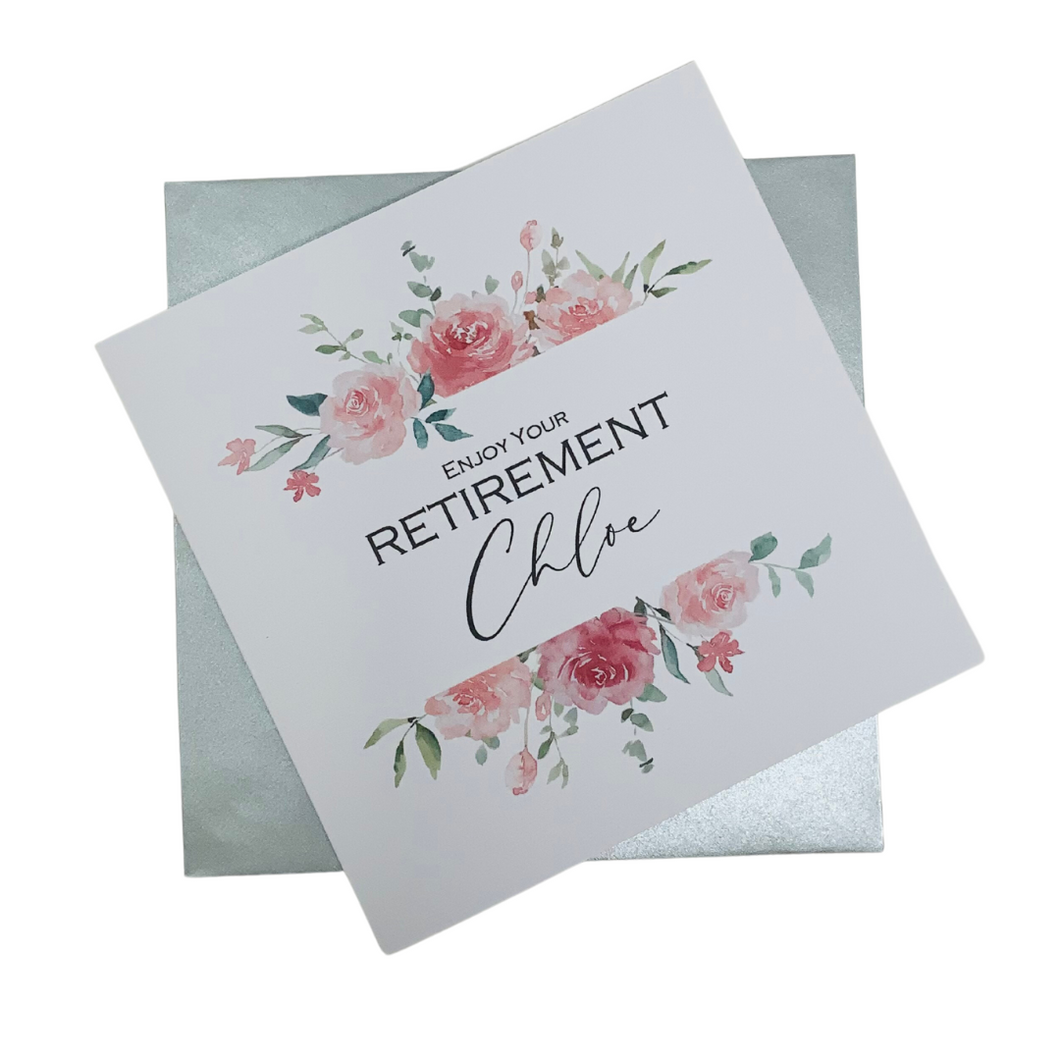 Retirement Card - Personalised Luxury Greeting Card - Daisy