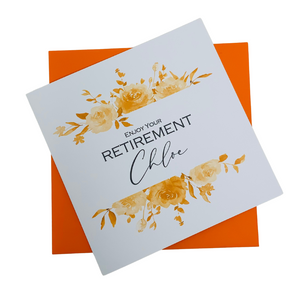 Retirement Card - Personalised Luxury Greeting Card - Daisy