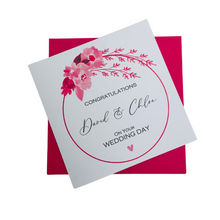 Load image into Gallery viewer, Wedding Day Card - Bride &amp; Groom Luxury Greeting Personalised - Lily
