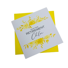 Load image into Gallery viewer, Retirement Card - Personalised Luxury Greeting Card - Daisy

