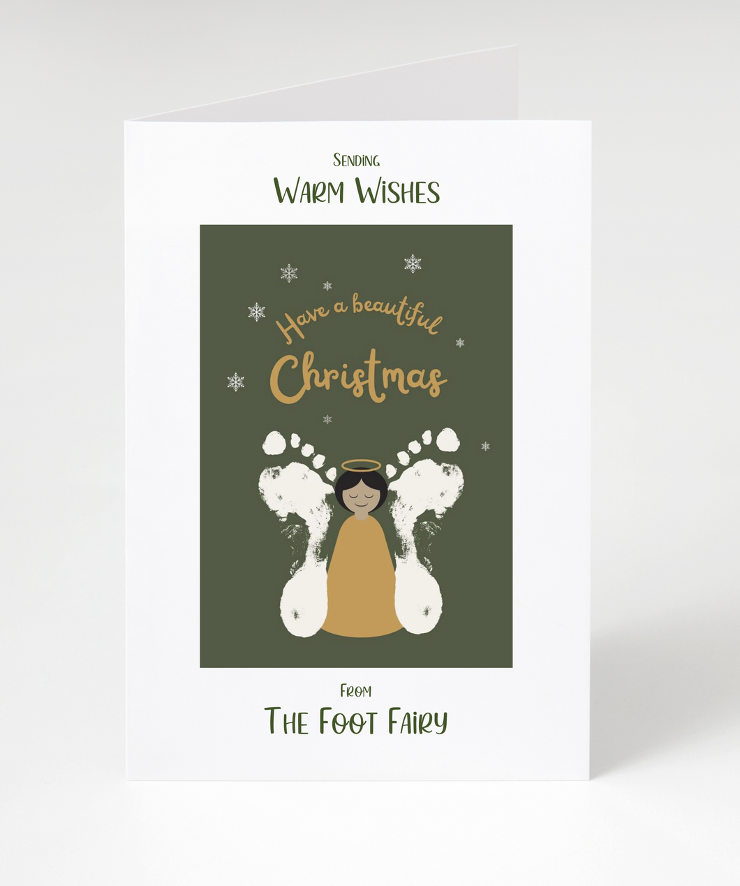 Personalised Business Christmas Cards - Angel