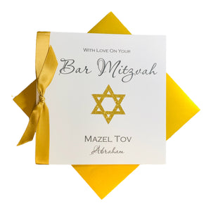 Bar Mitzvah Mazel Tov Personalised Card