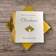 Load image into Gallery viewer, Bells Christmas Card - Luxury Greeting Card Personalised
