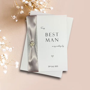 To My Best Man On Our Wedding Day Card - Colour Choice