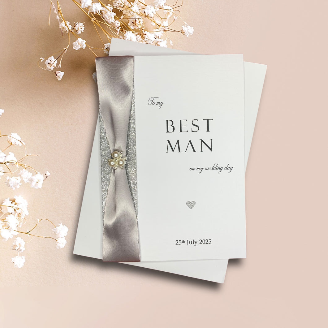 To My Best Man On Our Wedding Day Card - Colour Choice