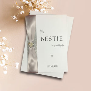 To My Bestie On Our Wedding Day Card - Colour Choice