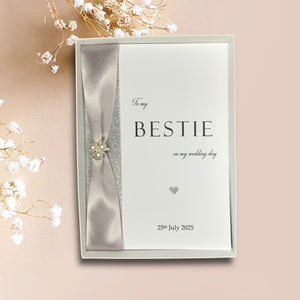 To My Bestie On Our Wedding Day Card - Colour Choice