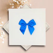 Load image into Gallery viewer, 65th Anniversary Card -Blue Sapphire 65 Year Wedding Anniversary Luxury Greeting Card Personalised - Regal Bow