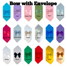 Load image into Gallery viewer, 24th Anniversary Card - Opal 24 Year Wedding Anniversary Luxury Greeting Card Personalised - Regal Bow

