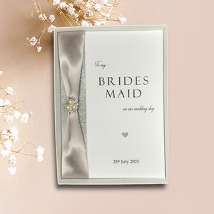 To My Bridesmaid On Our Wedding Day Card - Colour Choice