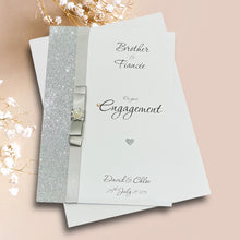 Load image into Gallery viewer, Brother &amp; Fiancée Engagement Card  - Luxury Greeting Card Personalised - Colour Choice - LB78
